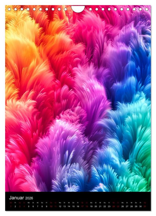 Produktbild: Tanz der Farben - Bunt durch das Jahr (Wandkalender 2026 DIN A4 hoch), CALVENDO Monatskalender