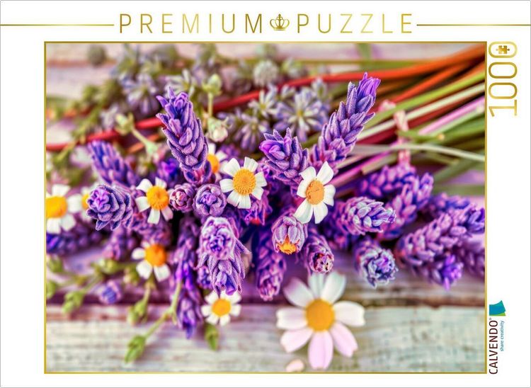 Produktbild: CALVENDO Puzzle Nat&uuml;rlich entspannen - mit dem Duft des Lavendels. | 1000 Teile Lege-Gr&ouml;&szlig;e 64x48cm Foto-Puzzle f&uuml;r gl&uuml;ckliche Stunden
