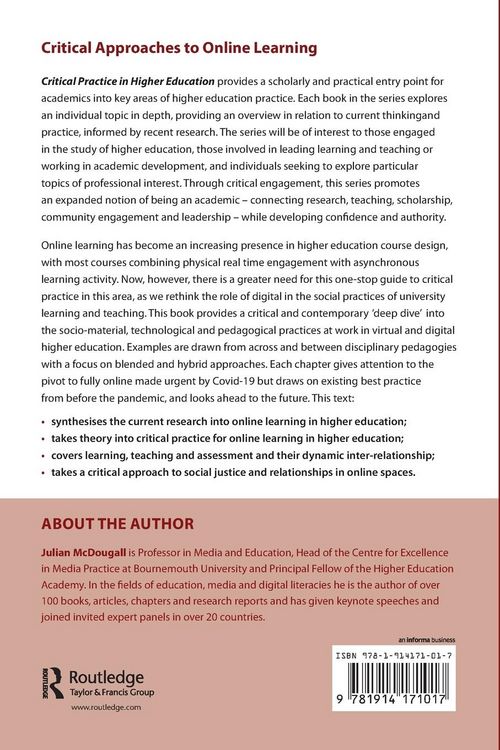 Produktbild: Critical Approaches to Online Learning