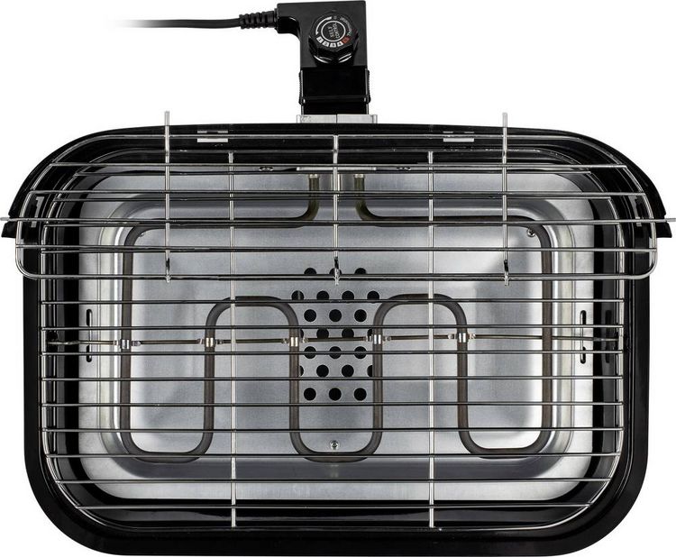 Produktbild: Princess 01.112252.01.001 Elektro, Holzkohle Grill mit Windschutz, mit Standfu&szlig;, mit manueller Temperatureinstellung Schwarz