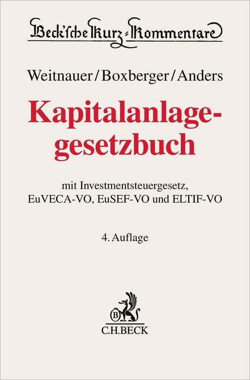 Produktbild: Kapitalanlagegesetzbuch. KAGB