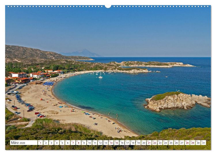 Produktbild: Chalkidiki - Urlaubsparadies in Nordgriechenland (hochwertiger Premium Wandkalender 2026 DIN A2 quer), Kunstdruck in Hochglanz