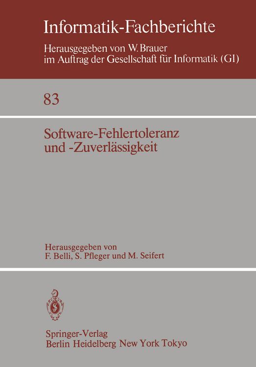 Produktbild: Software-Fehlertoleranz und -Zuverl&auml;ssigkeit