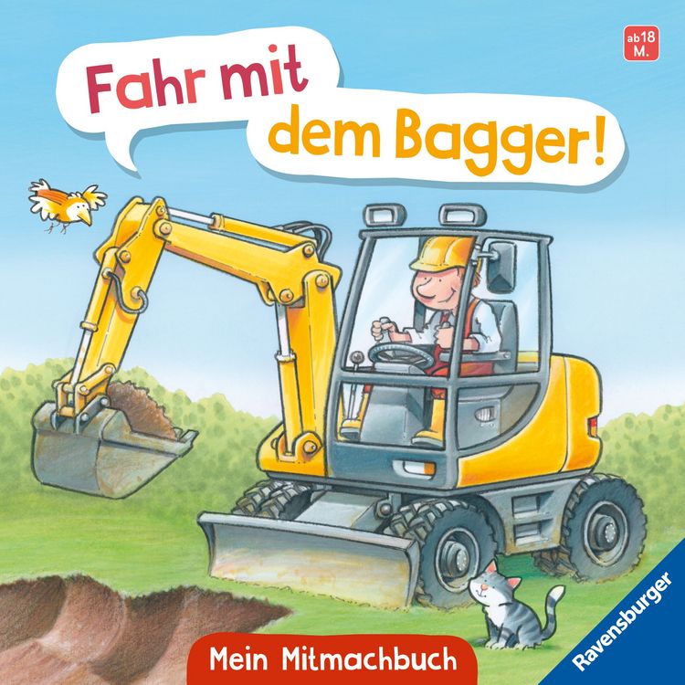 Produktbild: Fahr mit dem Bagger! Mein Baustellen-Mitmachbuch
