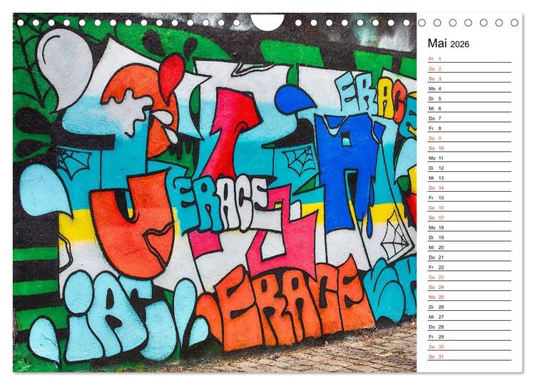 Produktbild: Graffiti (Wandkalender 2026 DIN A4 quer), CALVENDO Monatskalender