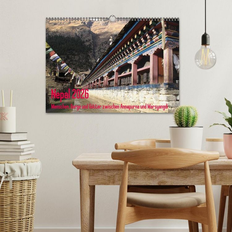 Produktbild: Nepal 2026 Menschen, Berge und G&ouml;tter zwischen Annapurna und Marsyangdi (Wandkalender 2026 DIN A3 quer), CALVENDO Monatskalender