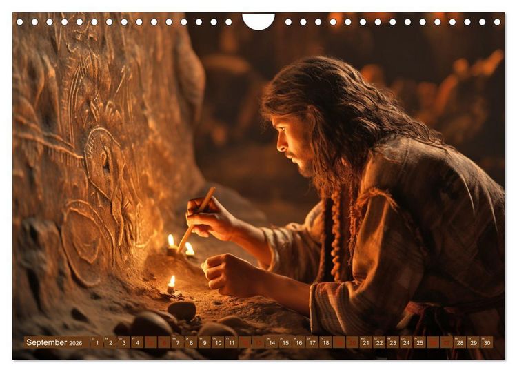 Produktbild: Steinzeit Galerie (Wandkalender 2026 DIN A4 quer), CALVENDO Monatskalender
