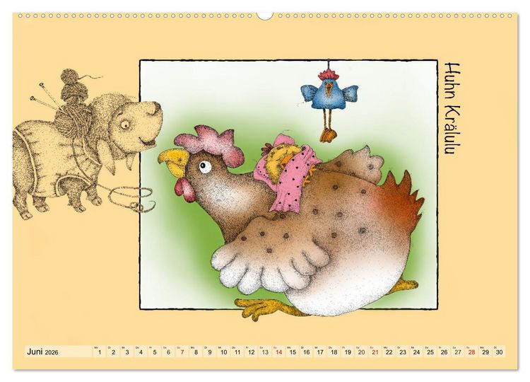 Produktbild: Kater Mizzimo und seine Freunde (hochwertiger Premium Wandkalender 2026 DIN A2 quer), Kunstdruck in Hochglanz