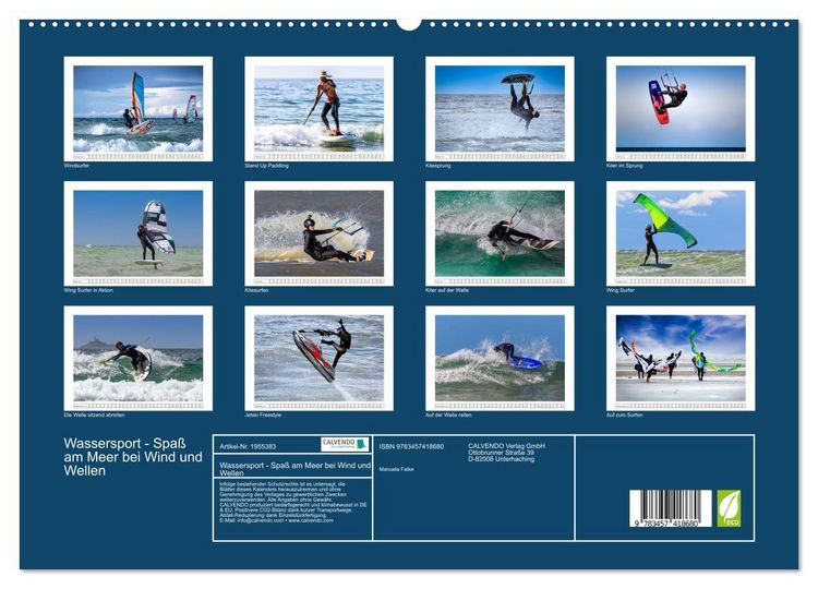 Produktbild: Wassersport - Spa&szlig; am Meer bei Wind und Wellen (hochwertiger Premium Wandkalender 2026 DIN A2 quer), Kunstdruck in Hochglanz