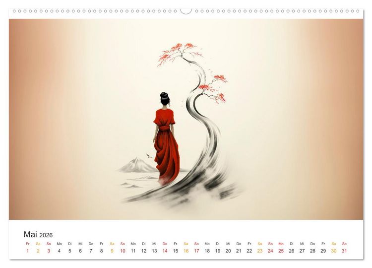 Produktbild: Japan - Kunst der Traditionen (hochwertiger Premium Wandkalender 2026 DIN A2 quer), Kunstdruck in Hochglanz