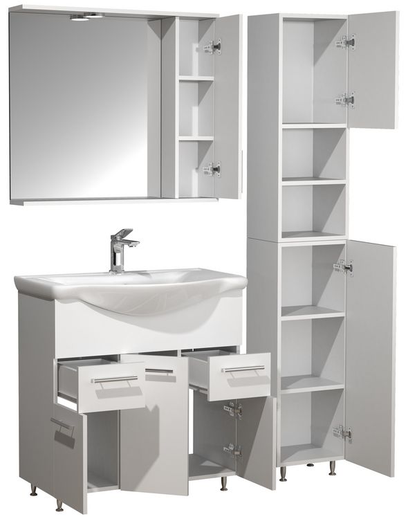 Produktbild: 4-tlg. Waschplatz Waschtisch Schubladen Lisalo XL