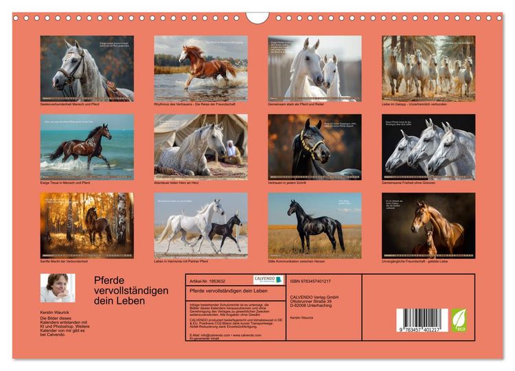 Produktbild: Pferde vervollst&auml;ndigen dein Leben (Wandkalender 2026 DIN A3 quer), CALVENDO Monatskalender