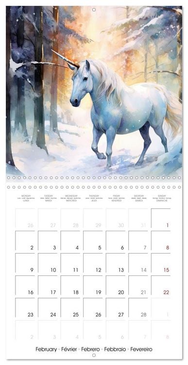 Produktbild: Unicorns, magical creatures (Wall Calendar 2026 12 &times; 12 Inch) CALVENDO 12 Month Wall Calendar