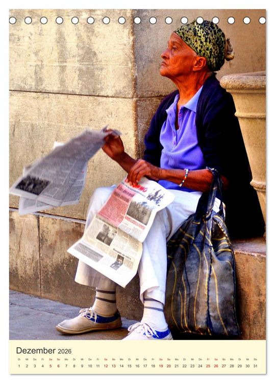 Produktbild: Zeitungsh&auml;ndler - Unterwegs in der Altstadt von Havanna (Tischkalender 2026 DIN A5 hoch), CALVENDO Monatskalender