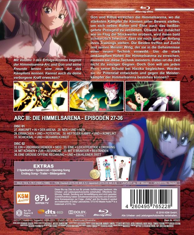 Hunter x Hunter - Volume 3: Episode 27-36 [2 BRs] als Blu