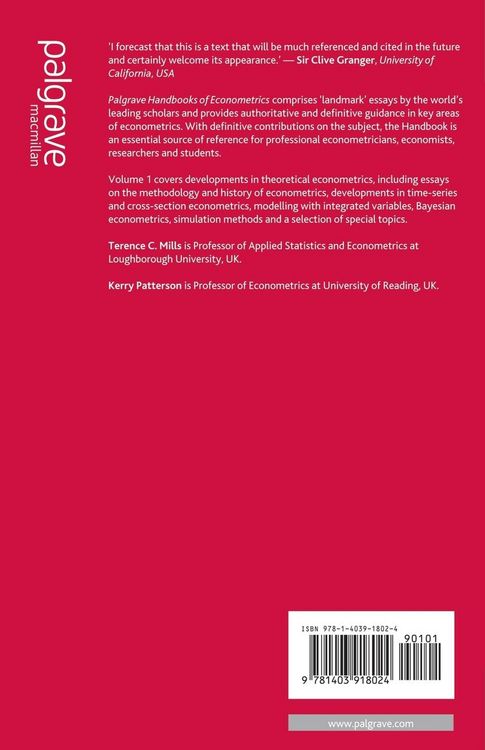 Produktbild: Palgrave Handbook of Econometrics