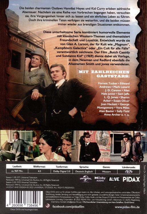 Produktbild: Alias Smith und Jones / Alle 19 deutsch synchronisierten Folgen der Kult-Westernserie (Pidax Western-Klassiker) [4 DVDs]