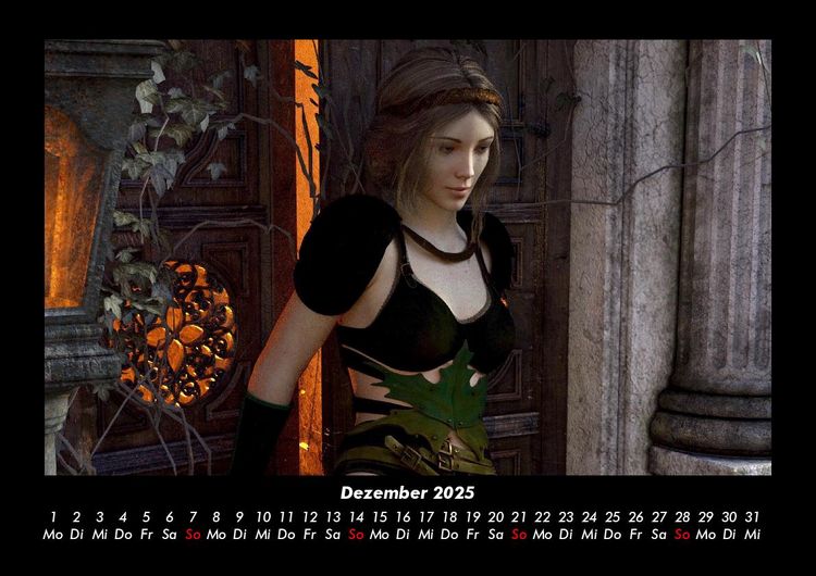 Produktbild: Mit Fantasy durch's Jahr 2025 Fotokalender DIN A3