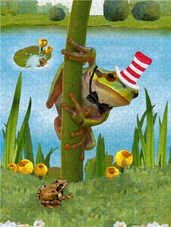 Produktbild: CALVENDO Puzzle Mein Frosch Fridolin | 2000 Teile Lege-Gr&ouml;&szlig;e 90x67cm Foto-Puzzle f&uuml;r gl&uuml;ckliche Stunden