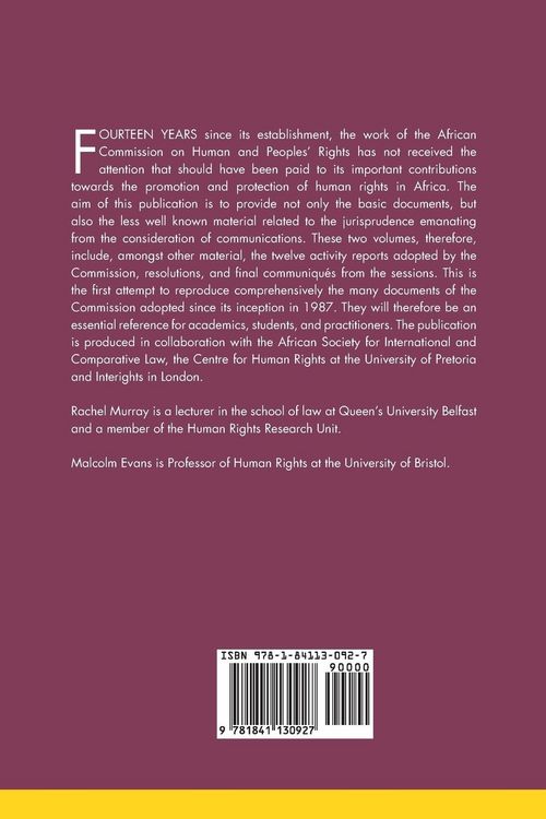 Produktbild: Documents of the African Commission on Human and Peoples' Rights