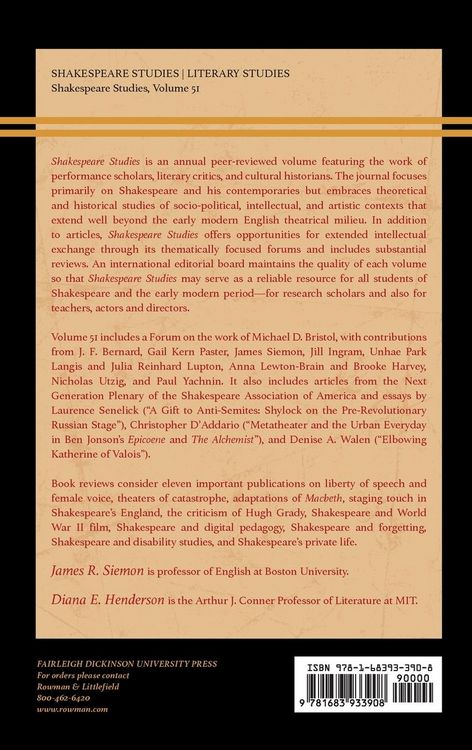 Produktbild: Shakespeare Studies