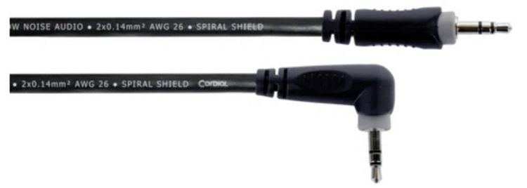 Produktbild: Cordial 14832 Klinke Audio Anschlusskabel [1x Klinkenstecker 3.5 mm - 1x Klinkenstecker 3.5 mm] 1.50 m Schwarz PVC-Mantel, verdrillt