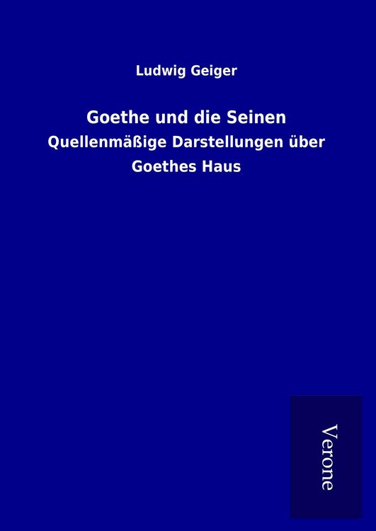 Produktbild: Goethe und die Seinen