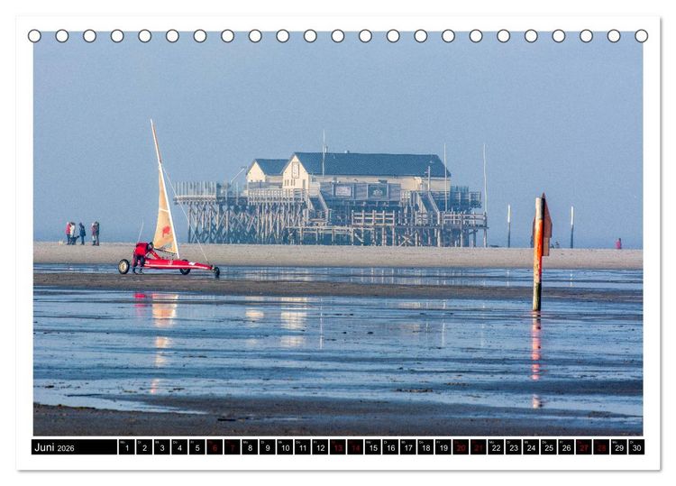 Produktbild: St. Peter-Ording - Natur pur (Tischkalender 2026 DIN A5 quer), CALVENDO Monatskalender