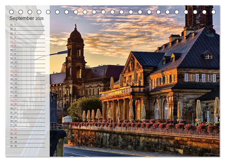 Produktbild: Wundersch&ouml;nes Dresden (Tischkalender 2026 DIN A5 quer), CALVENDO Monatskalender