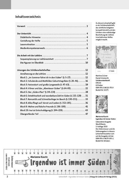 Produktbild: Irgendwo ist immer S&uuml;den &ndash; Marianne Kaurin &ndash; Lehrerheft
