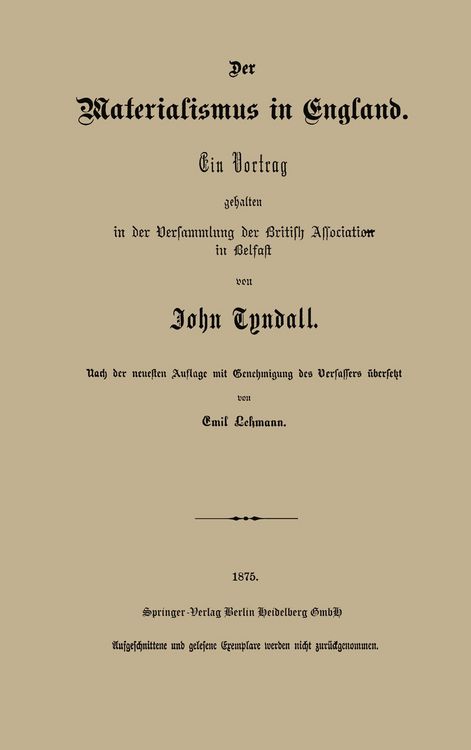 Produktbild: Der Materialismus in England