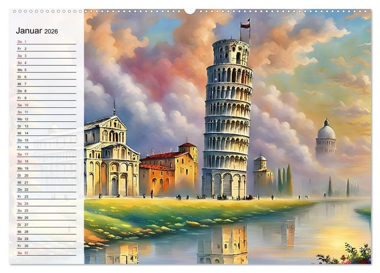 Produktbild: Verwunschene St&auml;dte in Traumwelten (Wandkalender 2026 DIN A2 quer), CALVENDO Monatskalender
