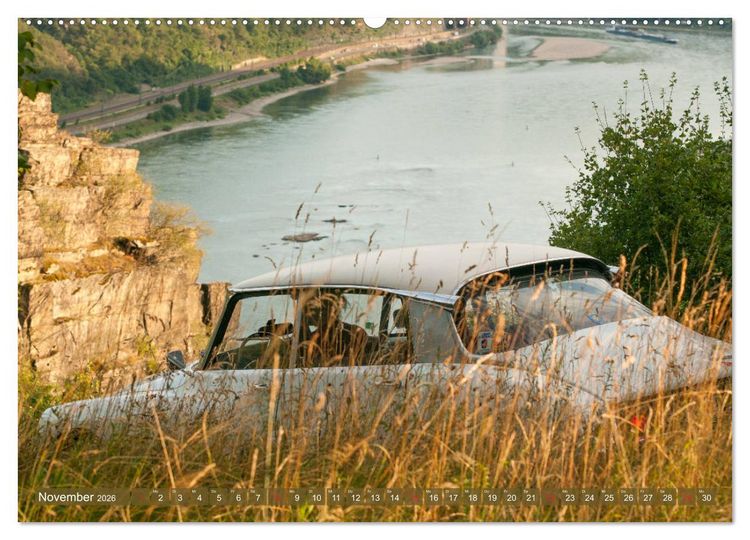 Produktbild: Citro&euml;n DS G&ouml;ttin im Mittelrheintal (hochwertiger Premium Wandkalender 2026 DIN A2 quer), Kunstdruck in Hochglanz
