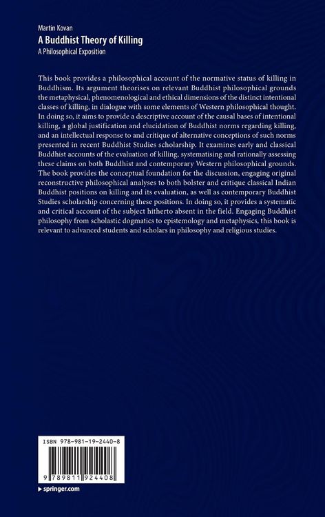 Produktbild: A Buddhist Theory of Killing