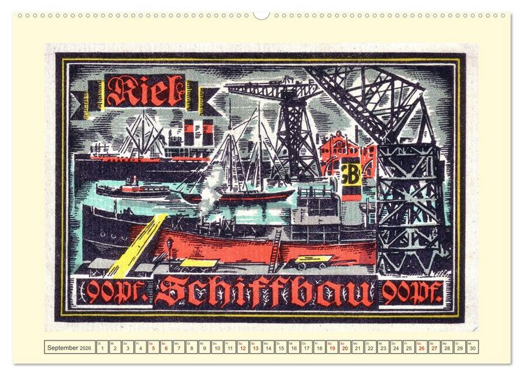 Produktbild: Gru&szlig; aus Kiel (hochwertiger Premium Wandkalender 2026 DIN A2 quer), Kunstdruck in Hochglanz