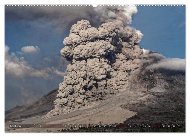 Produktbild: Vulkane - Magma, Lava, Eruptionen (Wandkalender 2026 DIN A2 quer), CALVENDO Monatskalender