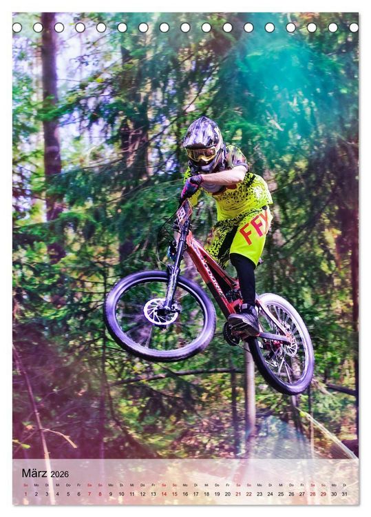 Produktbild: Mountainbike - einfach Spa&szlig; (Tischkalender 2026 DIN A5 hoch), CALVENDO Monatskalender