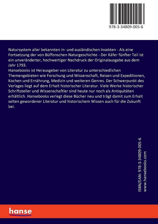 Produktbild: Natursystem aller bekannten in- und ausl&auml;ndischen Insekten