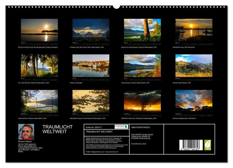 Produktbild: TRAUMLICHT WELTWEIT (hochwertiger Premium Wandkalender 2026 DIN A2 quer), Kunstdruck in Hochglanz