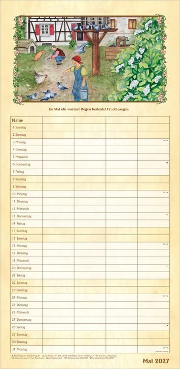 Produktbild: Bauernkalender Familienplaner 2027