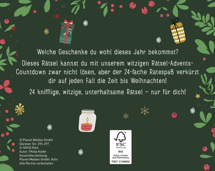 Produktbild: 24 Adventsrätsel | Die perfekte Ablenkung vom Weihnachtsstress