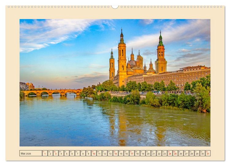 Produktbild: Zauberhaftes Saragossa (hochwertiger Premium Wandkalender 2026 DIN A2 quer), Kunstdruck in Hochglanz