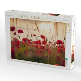 Produktbild: CALVENDO Puzzle Mohnblumen im Abendlicht | 1000 Teile Lege-Gr&ouml;&szlig;e 64x48cm Foto-Puzzle f&uuml;r gl&uuml;ckliche Stunden