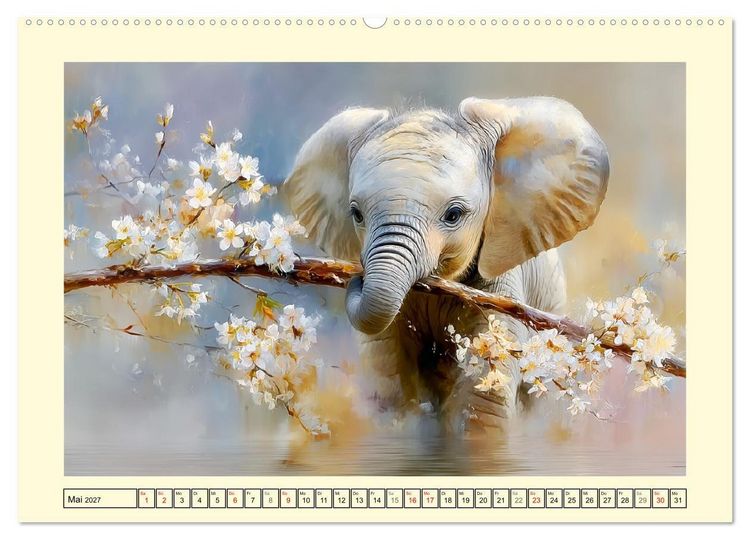 Produktbild: Wunder der Savanne. Afrikas Tierkinder im Licht der Sonne (hochwertiger Premium Wandkalender 2027 DIN A2 quer), Kunstdruck in Hochglanz