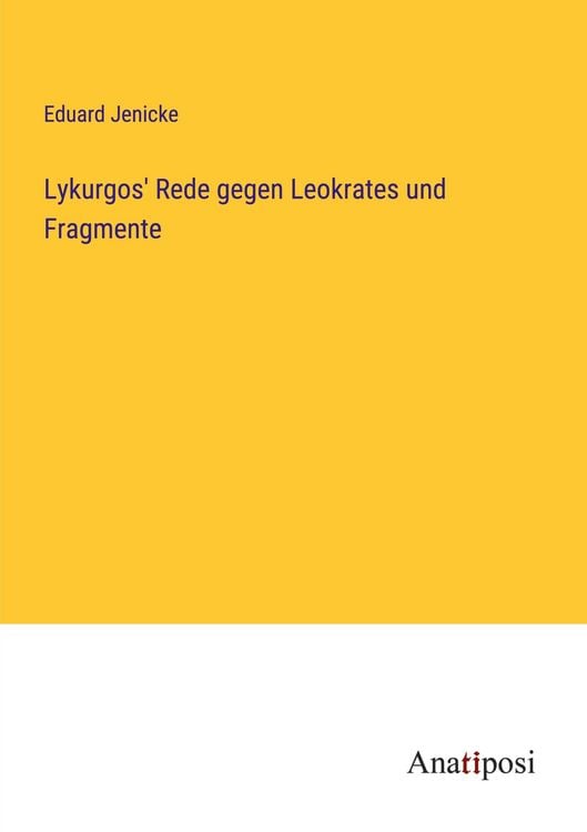 Produktbild: Lykurgos' Rede gegen Leokrates und Fragmente
