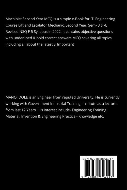 Produktbild: Machinist Second Year MCQ