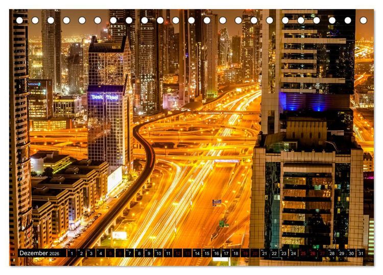 Produktbild: Dubai Highlights (Tischkalender 2026 DIN A5 quer), CALVENDO Monatskalender