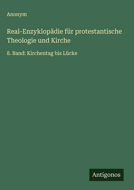 Produktbild: Real-Enzyklop&auml;die f&uuml;r protestantische Theologie und Kirche