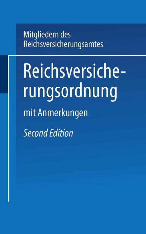 Produktbild: Reichs-Versicherungsordnung