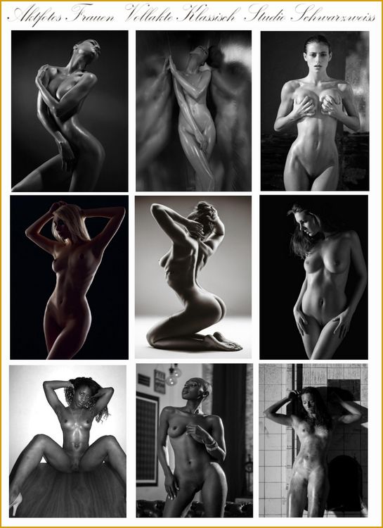 Produktbild: 280 Frauen Vollaktfotos Studio Schwarzweiss.